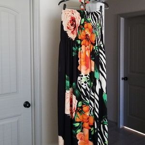 Bead Halter Maxi Dress